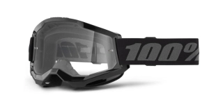MX brýle 100% STRATA 2 NEW černé, čiré plexi