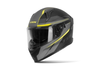 Integrální helma na motorku TXR Raptor černo-šedo-fluo žlutá matná