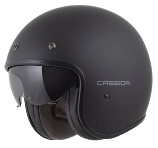 Přilba CASSIDA Oxygen 2.0 Solid (černá matná/tmavě šedá), klasická helma na motorku/chopper