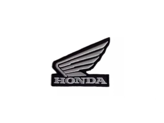 Moto nášivka Honda bílá, 7,5x6 cm