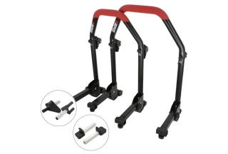 Sklopný pojízdný univerzální moto stojan přední a zadní set - vidle / packy, SEFIS M20U