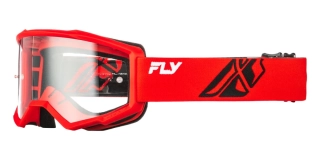 MX brýle FLY Focus (červené/černé - číré plexi), motokrosové brýle