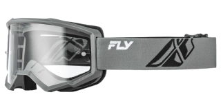 MX brýle FLY Focus (šedá/černá - čiré plexi), motokrosové brýle