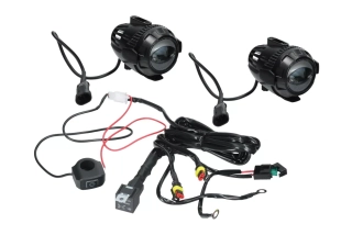 Přídavná LED světla na motorku HLP X1 s homologací, sada s kabeláží a vypínačem