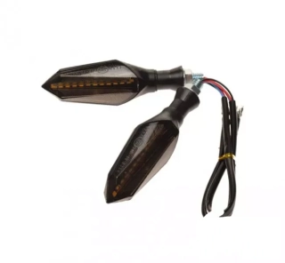 Blinkry na moto Sekvenční s běžícím (dynamickým) světlem LED černé 681182, pár
