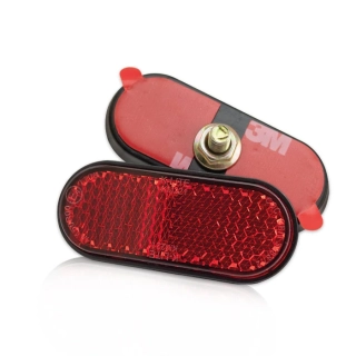 Odrazka červená zadní na motorku "MINI Classic" na šroubek (55 x 23 mm), uni