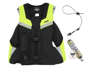 HIT-AIR MLV 2 AIRBAG VESTA na motorku ČERNO - ŽLUTÁ, velikost LARGE (XL-3XL)