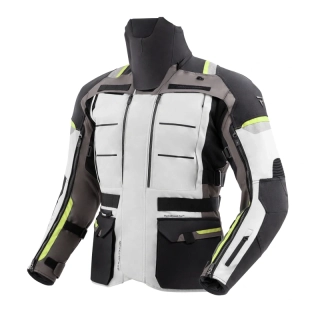 Bunda na motorku textilní REBELHORN CUBBY V BLACK/GREY/FLUO YELLOW