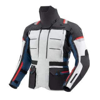 Bunda na motorku textilní REBELHORN CUBBY V BLUE/GREY/RED