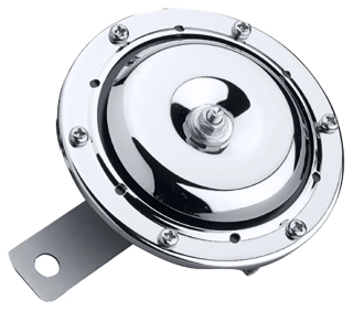 Klakson na motorku chromový 100 mm, 12V homologovaný