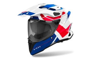 Enduro helma na motorku AIROH COMMANDER 2 Reveal (lesklá modrá/červená) 2026