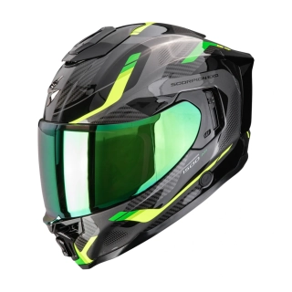 Moto přilba SCORPION EXO-1500 AIR SLEEK černo/zelená (lesklá)