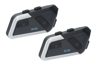 SCS S-9XM Bluetooth motocyklový interkom, dosah 1000m, TWIN PACK (2 kusy)