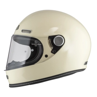 NZI REVIVAL BONE (krémová lesklá), klasická (retro) integrální helma na motorku