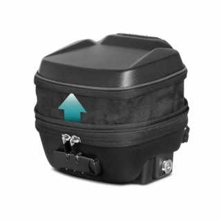 Tankvak SHAD X0SE03CLP E03CL PRO click systém se zámkem a klíčkem + zamykání zipu číselným zámkem (3-4 L zvětšovací)