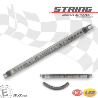Zadní LED-světlo "String" 127 x 9 mm tónované, pro motocykl