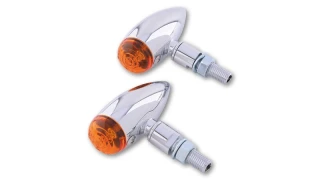 Blinkry na motorku Highsider "Micro Bullet" chrom , pár