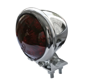 Světlo zadní chopper "Bates" chrom LED, na motorku