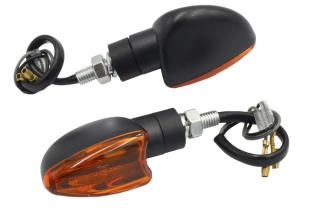 Moto-blinkry "Arrow" 20mm žárovkové černé PÁR, 21W
