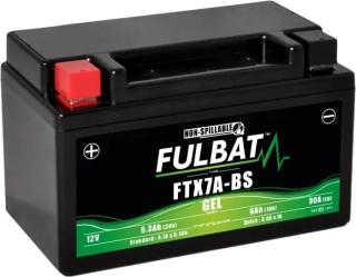 YTX7A-BS 12V 6Ah, FULBAT motocyklový akumulátor gelový (FTX7a-bs)