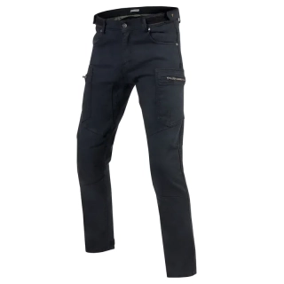 Kevlarové rifle (kevlar jeans) na motorku REBELHORN Urban III, černé