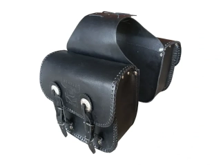 Kožené sedlové chopper brašny na motorku Diablo-Moto 2 x 8 L , pár