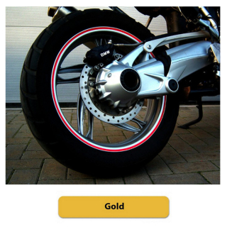 Proužky na kola na motorku 16-17", zlaté