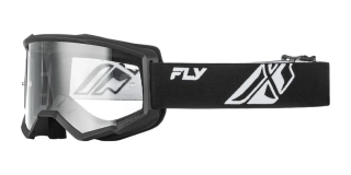 MX brýle FLY Focus (černá/bílá - čiré plexi), motokrosové brýle