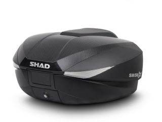 Vrchní kufr na motorku SHAD SH58X karbon (rozšiřitelný koncept) se zámkem PREMIUM (s plotnou)