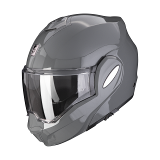 Překlápěcí helma na motorku SCORPION EXO-TECH EVO solid cementově šedá, lesklá