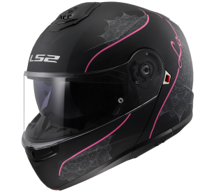 LS2 FF908 STROBE II LUX Matt Black Pink , dámská výklopná helma na motorku