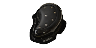 Kolenní Slidery na motorku Oxford ROK DROP SPARKIE (ČERNÉ, S KOVOVÝMI ČEPY PRO JISKŘÍCÍ EFEKT, PÁR)