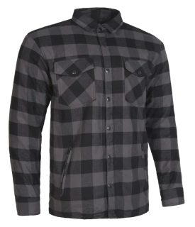 MBW Montana GREY pánská, kevlarová flanelová košile na motorku s chrániči