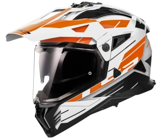 Enduro helma na motorku LS2 MX702 PIONEER II NAMIB White Orange