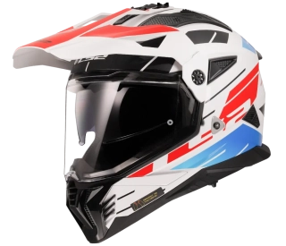 Enduro helma na motorku LS2 MX702 PIONEER II NAMIB White Blue Red