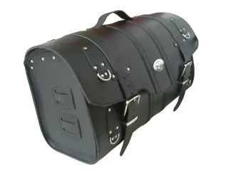 Kožený kufr se zámkem na motoku Diablo Moto, chopper na nosič (šířka 53 cm)