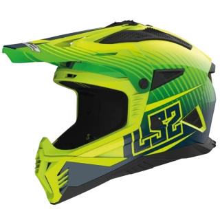 Motokrosová helma na motorku LS2 MX708 FAST II DUCK Matt H-V GREEN H-V YELLOW