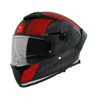Integrální helma na motorku MT THUNDER 4 SV TREADS B5 černo-červená, matná - v.M