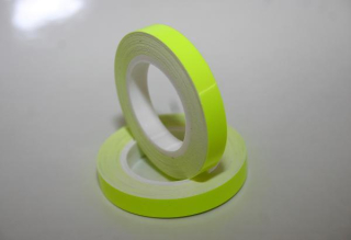 Proužky na ráfky New Label s aplikátorem, FLUO žluté